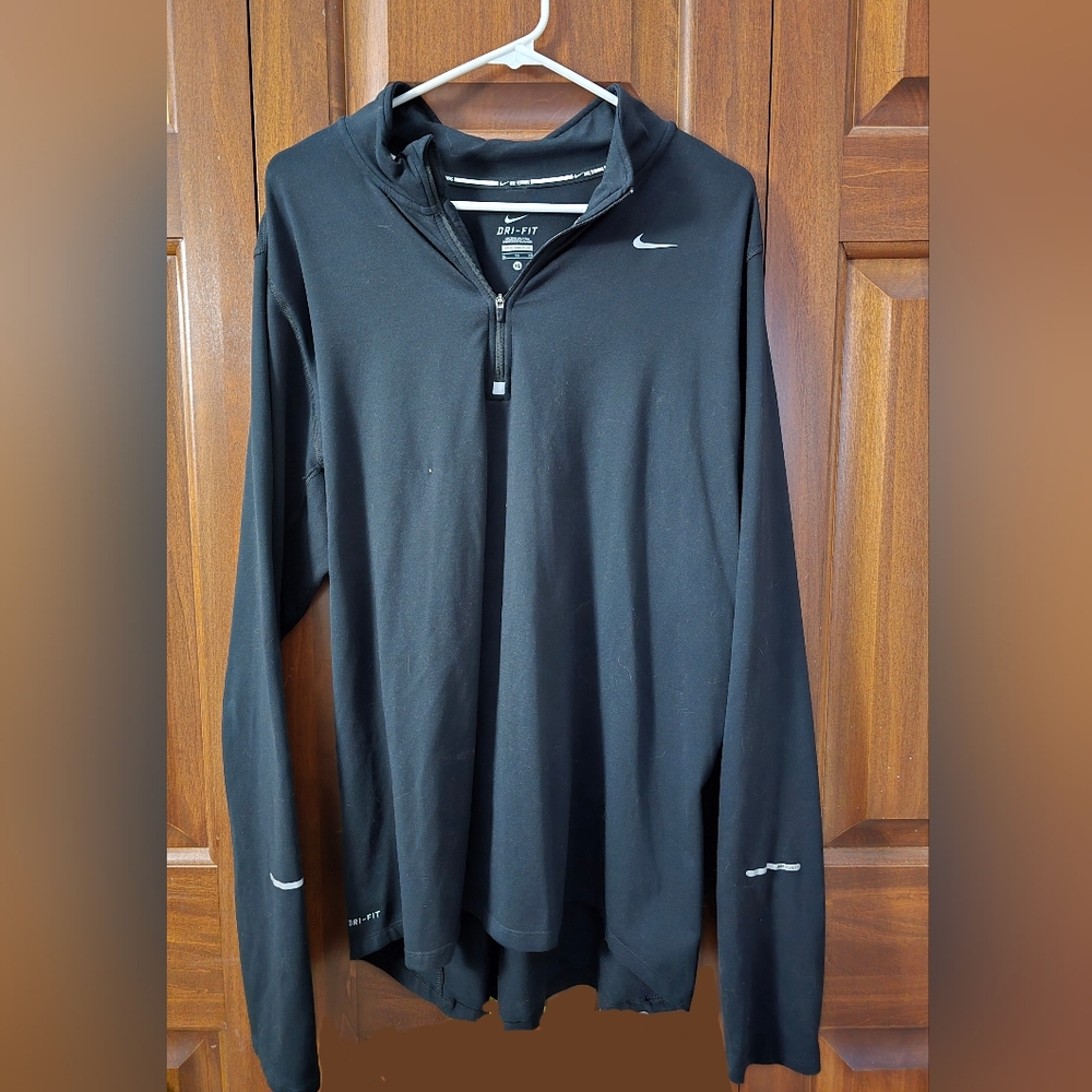 Nike Black Half-Zip Dri-FIT Top